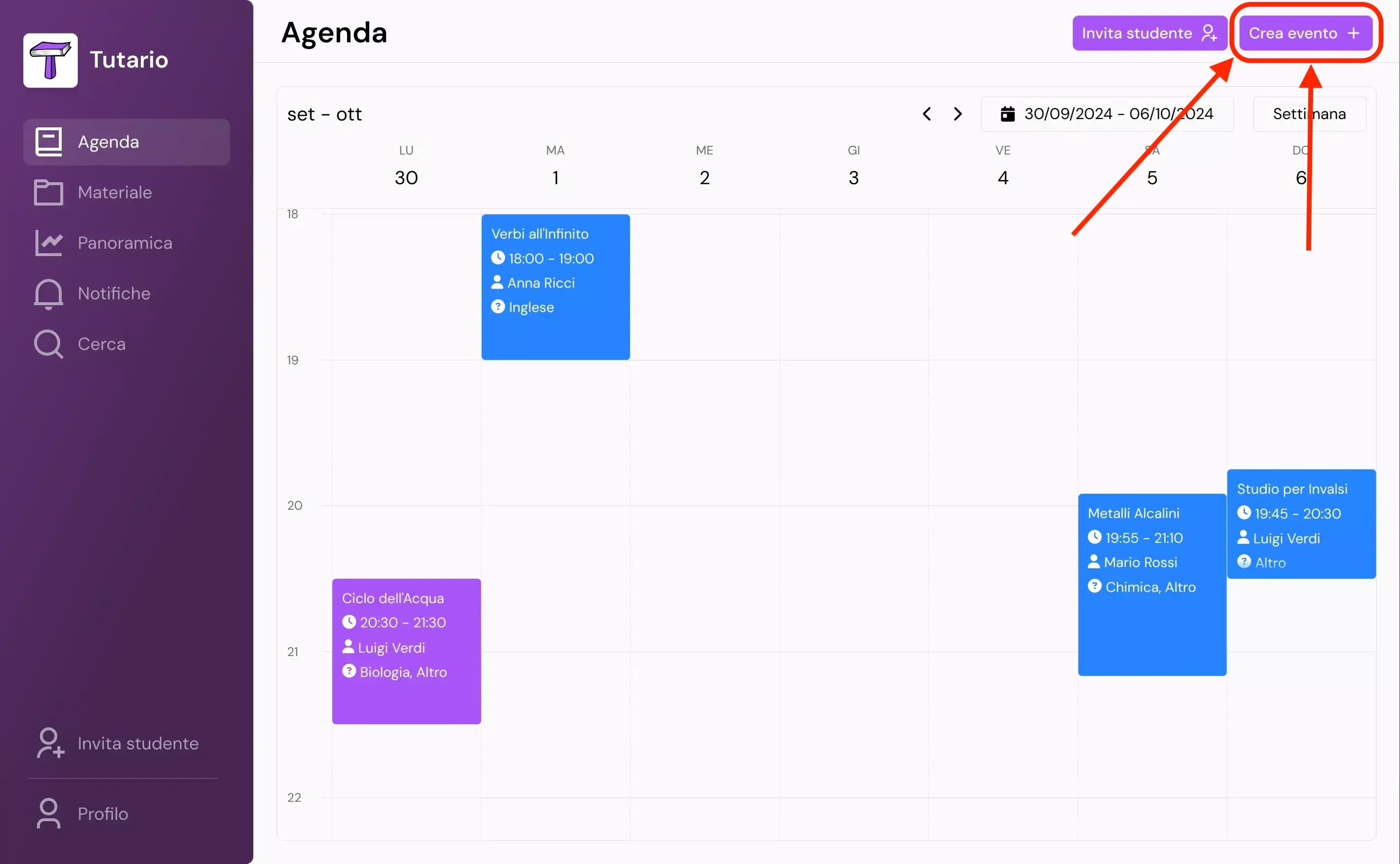 Step 1 della creazione di una promemoria
