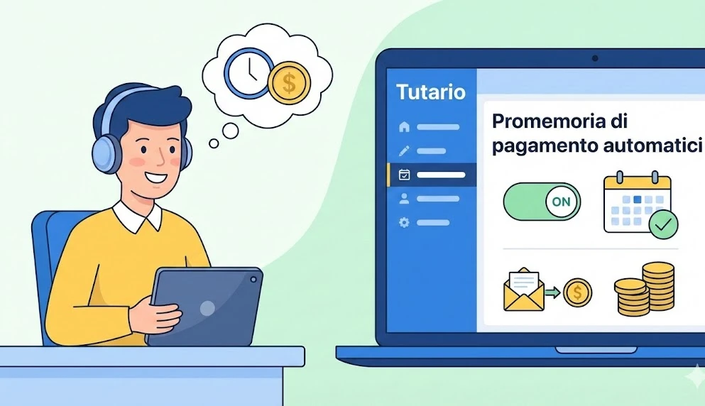 Promemoria di pagamento automatici: la funzione che semplifica la vita ai tutor